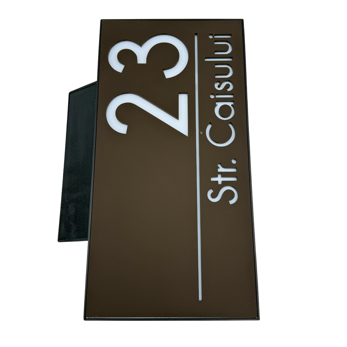 PREMIUM HOUSE NUMBER - Maro Satin Caseta Led Solar - 30×15 cm