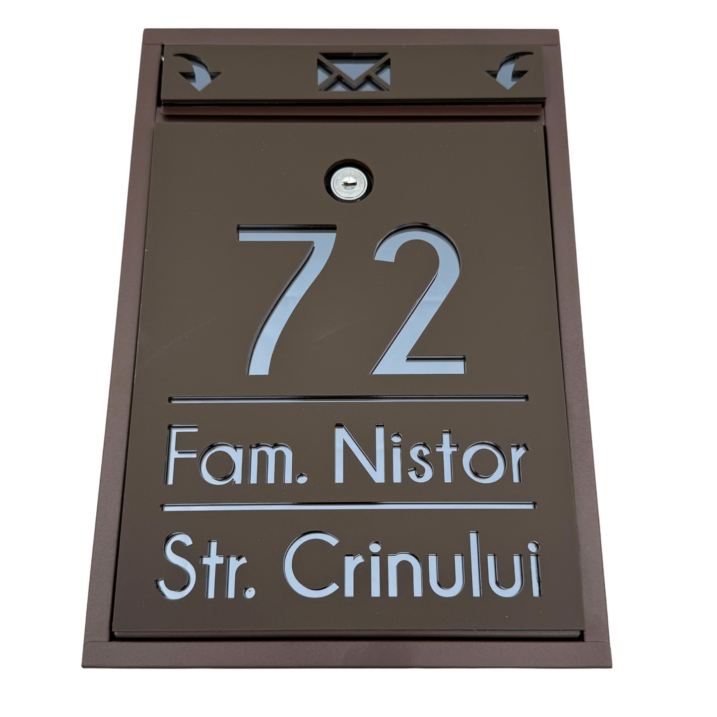 CUTIE POSTALA PERSONALIZATA - Maro Satin Anthracite Grey Mirror - 32x22×9 cm