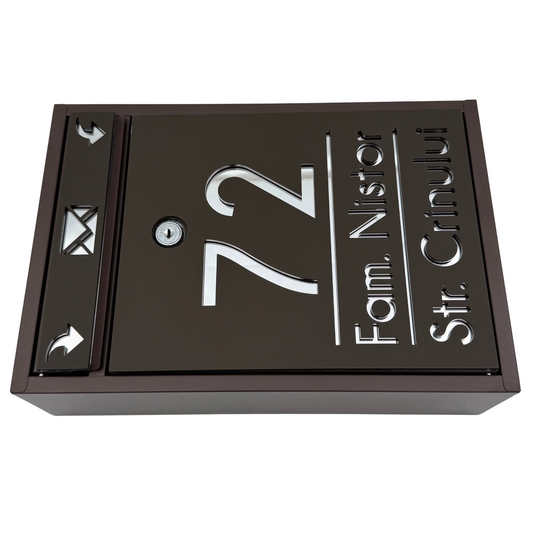 CUTIE POSTALA PERSONALIZATA - Maro Satin Silver Mirror - 32x22×9 cm