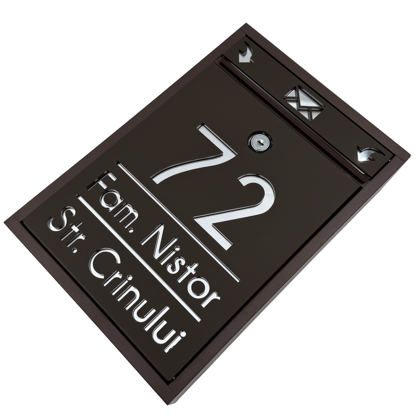 CUTIE POSTALA PERSONALIZATA - Maro Satin Silver Mirror - 32x22×9 cm