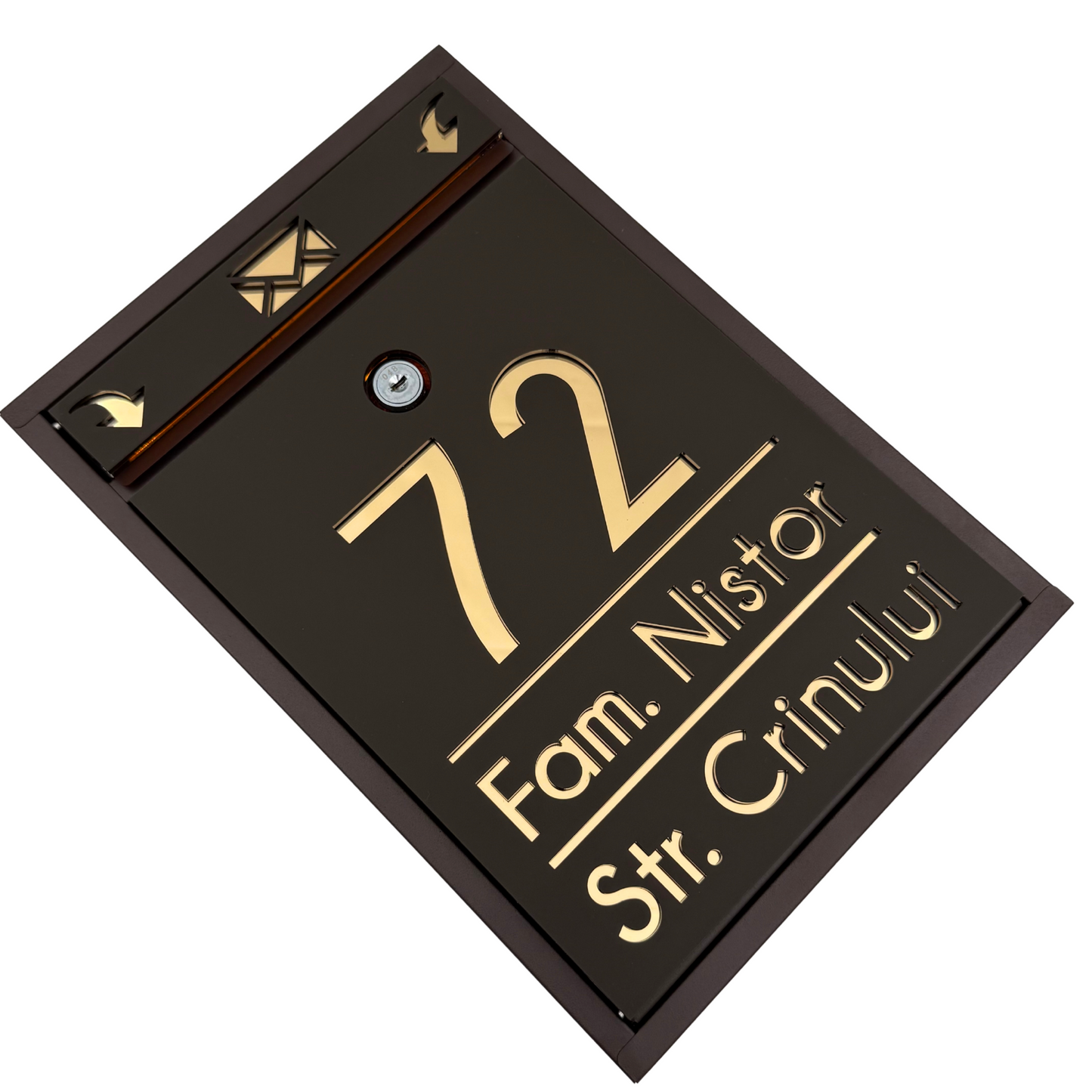 CUTIE POSTALA PERSONALIZATA - Maro Satin Gold Mirror - 32x22×9 cm