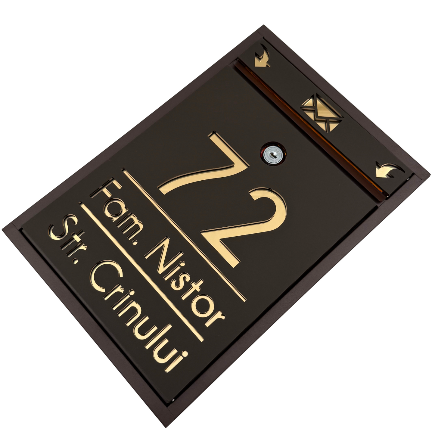 CUTIE POSTALA PERSONALIZATA - Maro Satin Gold Mirror - 32x22×9 cm