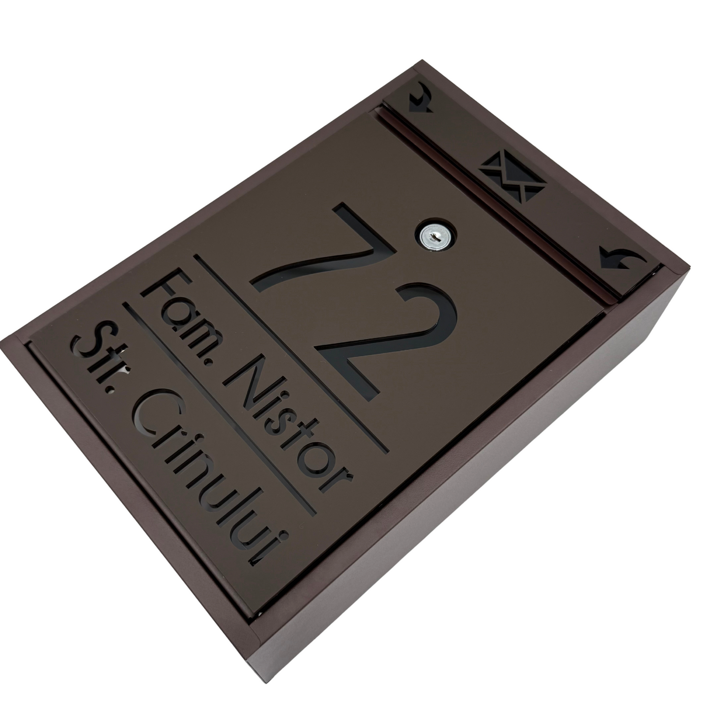 CUTIE POSTALA PERSONALIZATA - Maro Satin Glossy Black - 32x22×9 cm