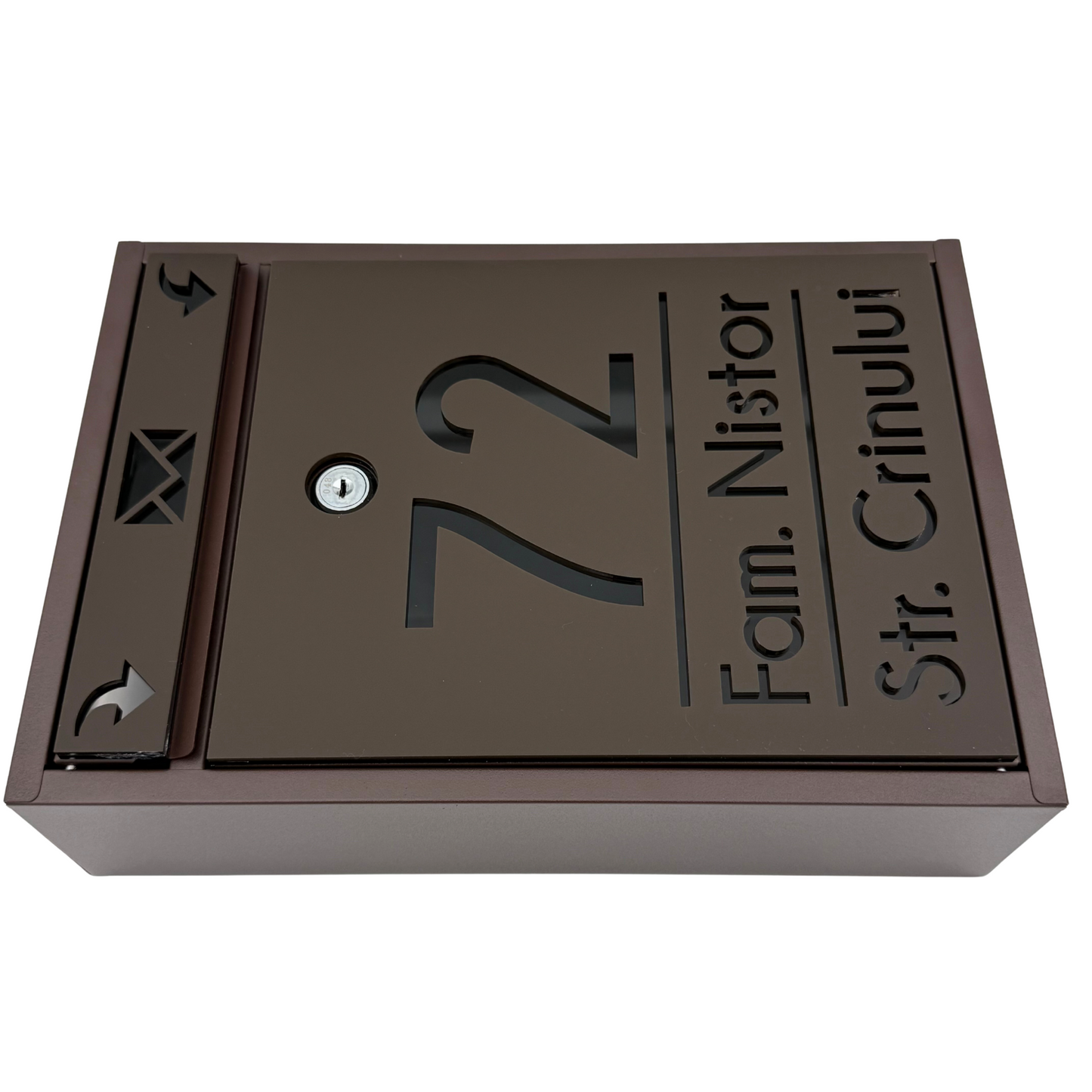 CUTIE POSTALA PERSONALIZATA - Maro Satin Glossy Black - 32x22×9 cm