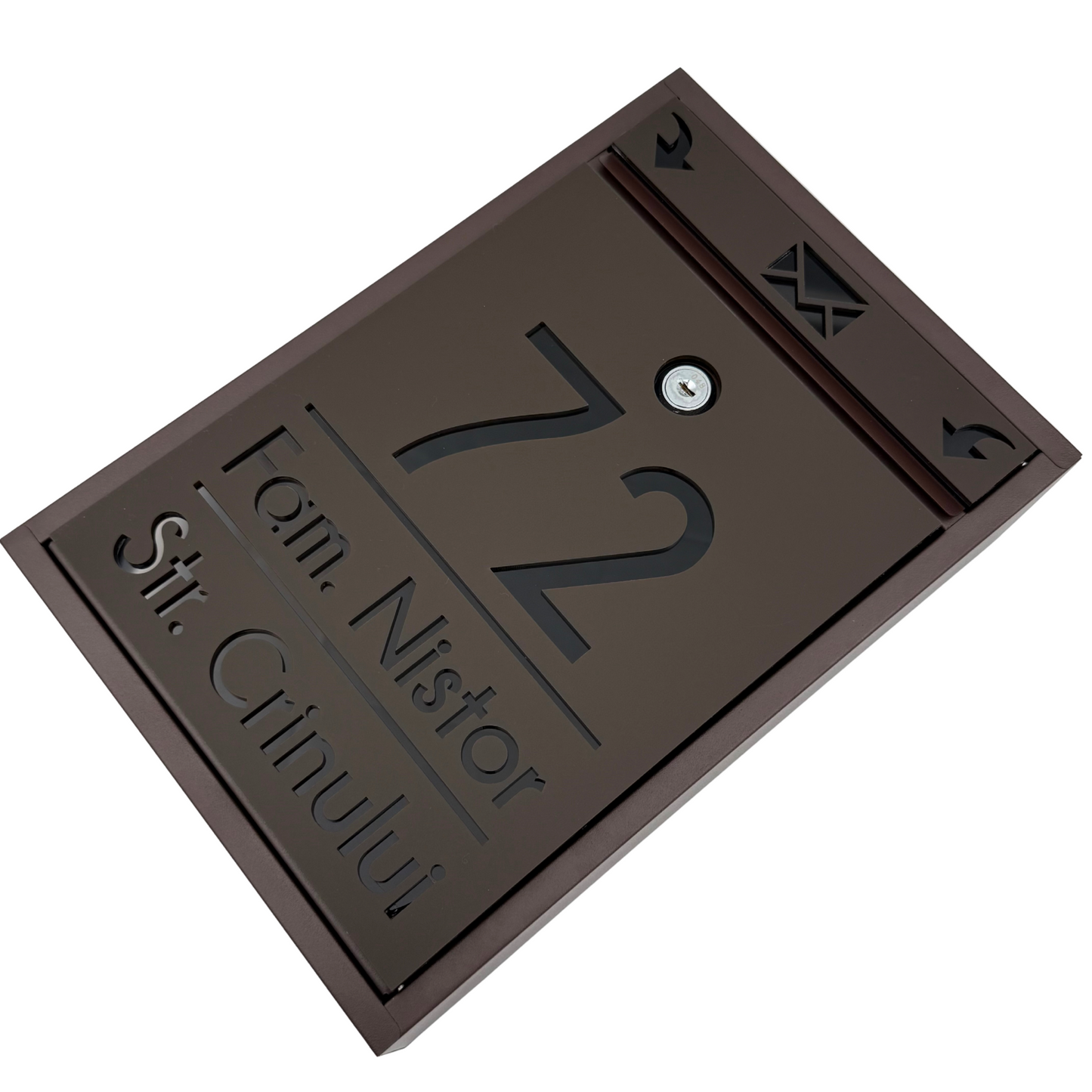 CUTIE POSTALA PERSONALIZATA - Maro Satin Glossy Black - 32x22×9 cm