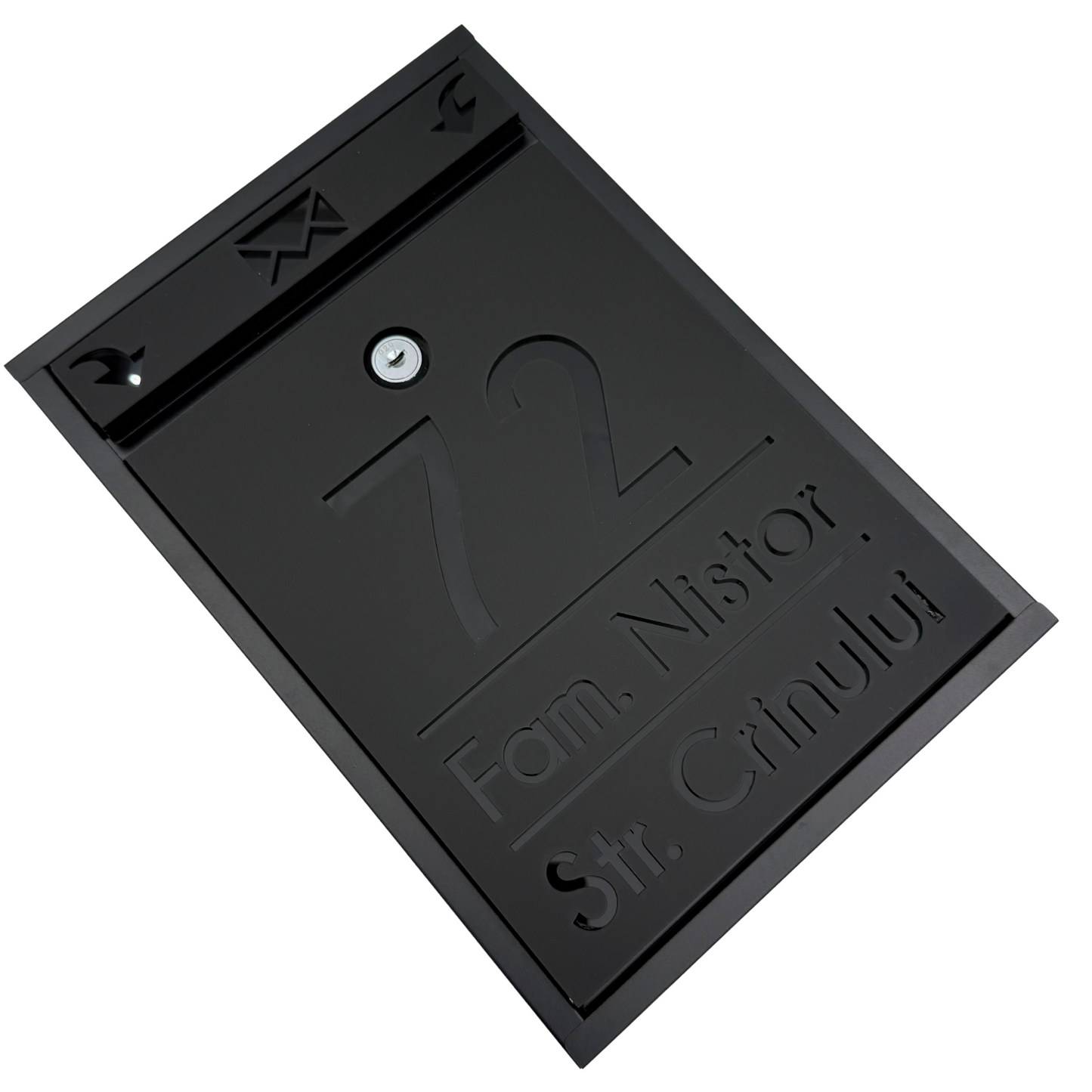 CUTIE POSTALA PERSONALIZATA - Satin Black Glossy Black - 32x22×9 cm