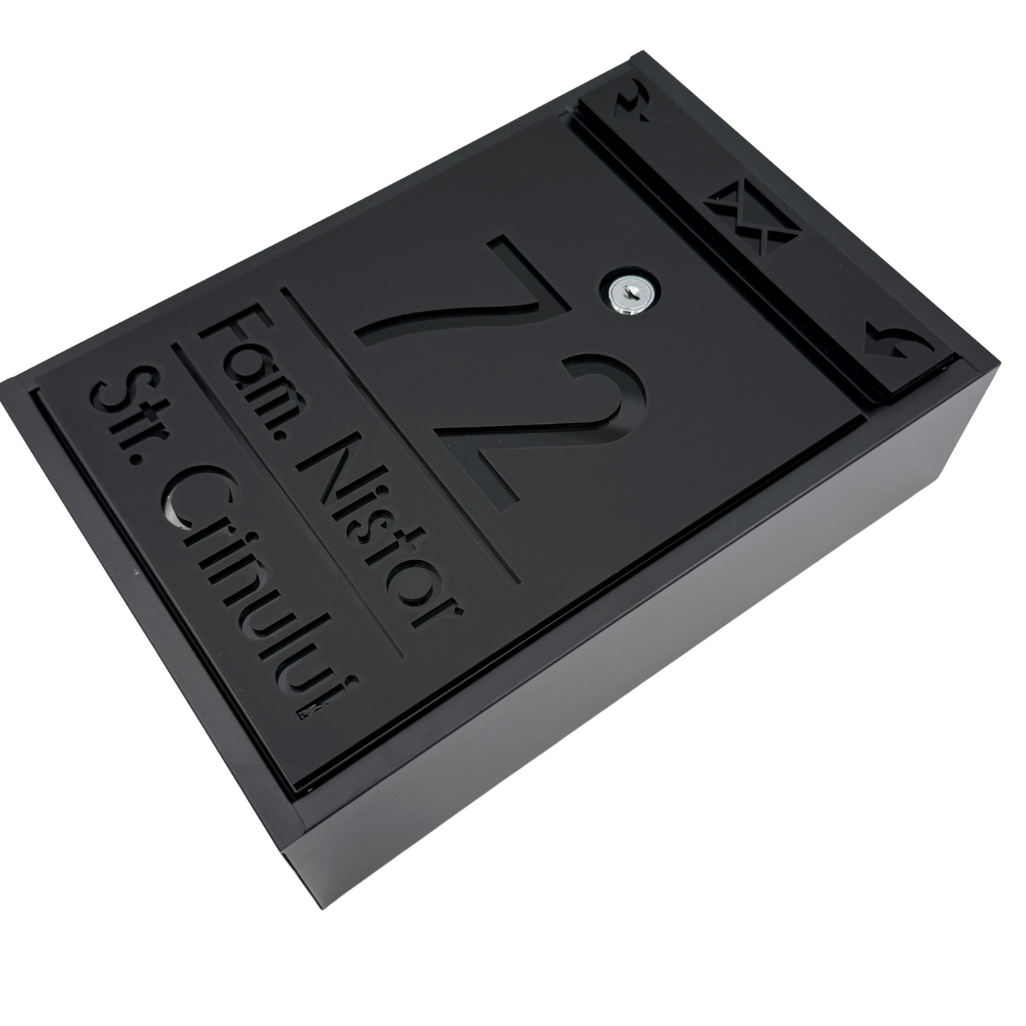 CUTIE POSTALA PERSONALIZATA - Satin Black Glossy Black - 32x22×9 cm