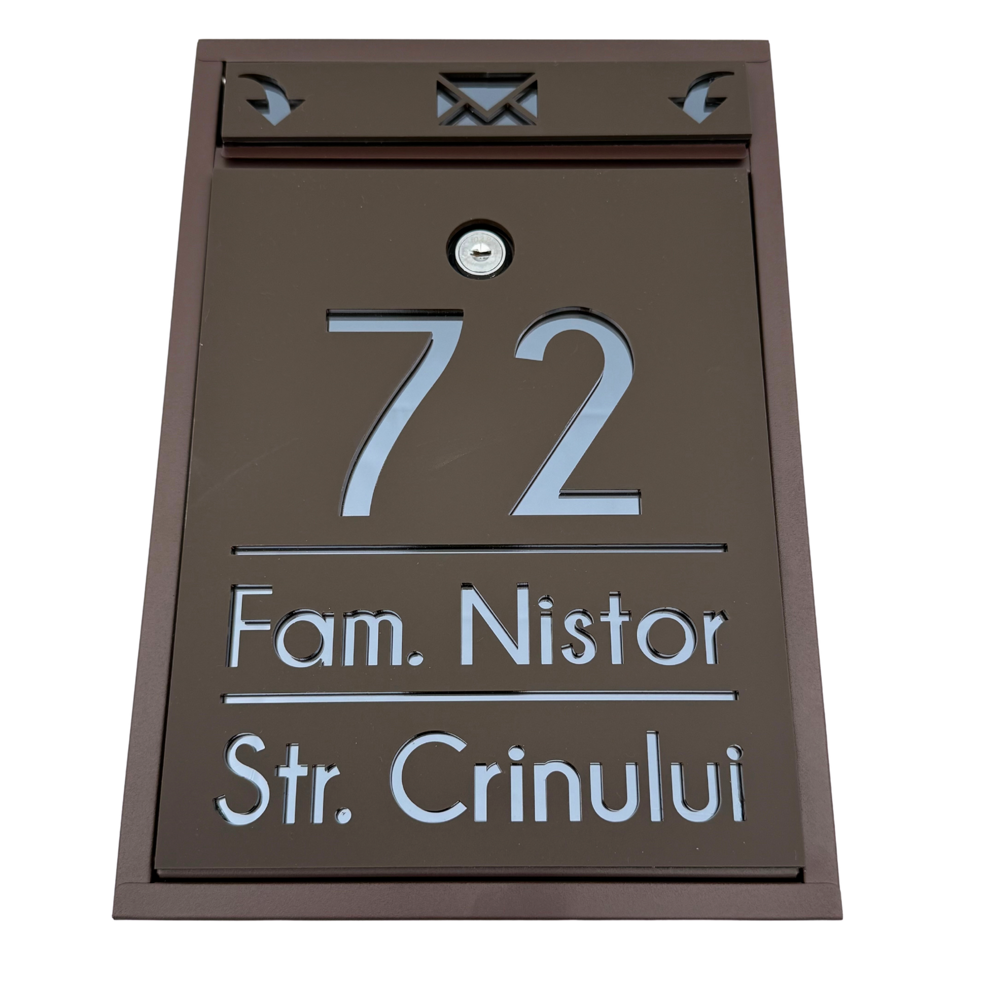 CUTIE POSTALA PERSONALIZATA - Maro Satin Anthracite Grey Mirror - 32x22×9 cm