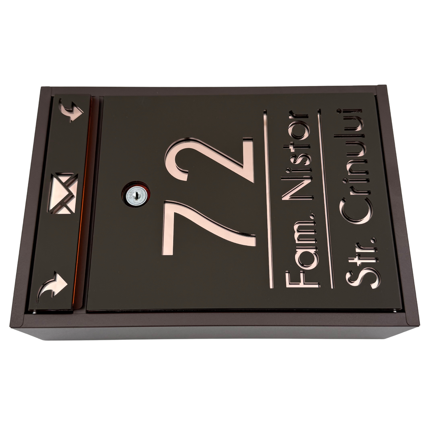 CUTIE POSTALA PERSONALIZATA - Maro Satin Rose Gold Mirror - 32x22×9 cm