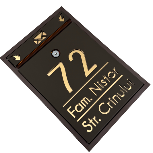 CUTIE POSTALA PERSONALIZATA - Maro Satin Gold Mirror - 32x22×9 cm