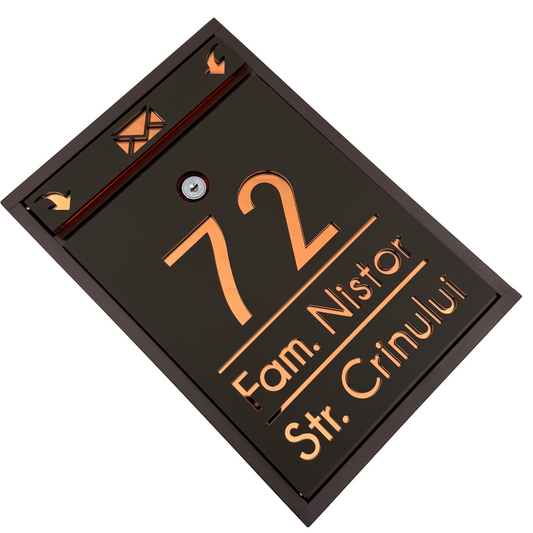 CUTIE POSTALA PERSONALIZATA - Maro Satin Copper Mirror - 32x22×9 cm